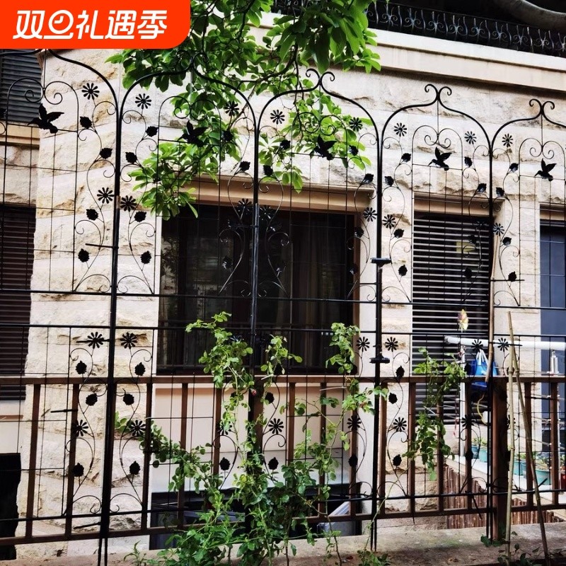 铁线莲爬藤架绿萝蔷薇攀爬花架户外花园庭院月季植物栅栏铁艺支架