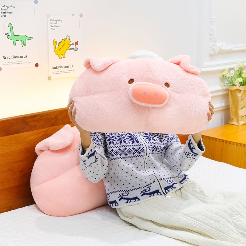 可爱卡通粉色小猪毛绒玩具公仔长条抱枕玩偶布娃娃儿童生日礼物女