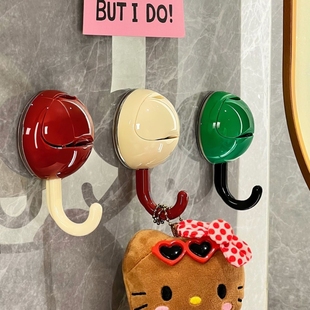 多巴胺圆球免打孔吸盘挂钩强力承重浴室厨房无痕粘钩家用安装简便