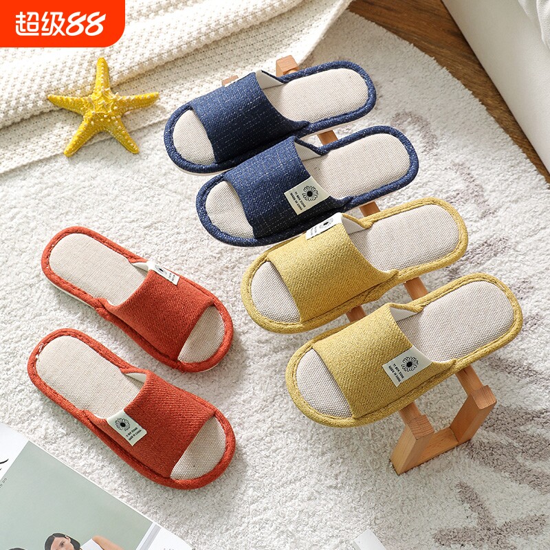 居家亚麻拖鞋女男室内家居高级感棉麻防滑情侣软底夏季新款凉拖鞋