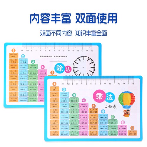 九九乘法口诀表卡片小学算数一二年级数学算数九九乘法表背诵神器