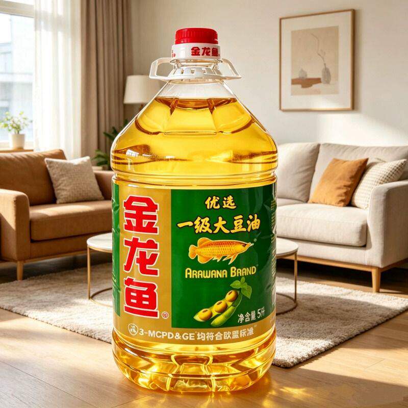 金龙鱼优选一级大豆油5L*4桶整箱装食用油烘焙健康炒菜精选原香