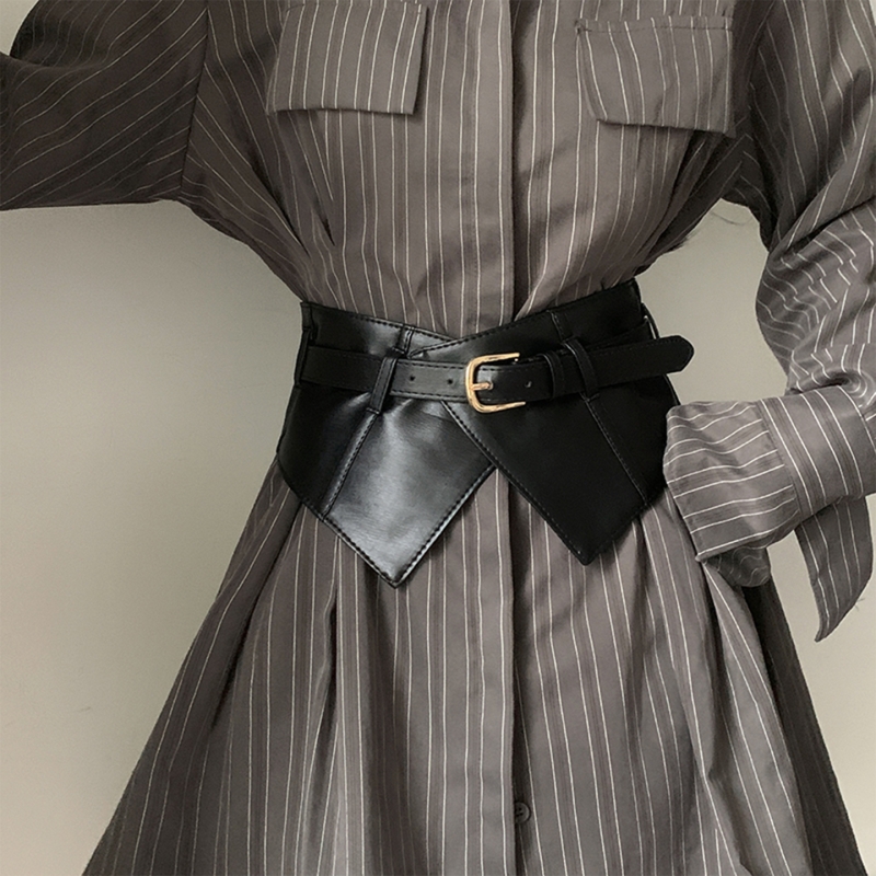复古高级感宽腰封女收腰显瘦搭配衬衫连衣裙松紧腰带cosplay配饰