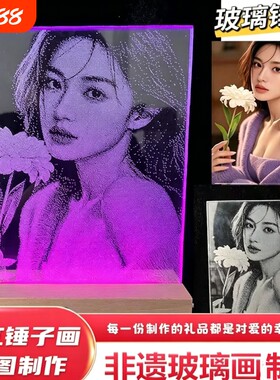 锤子画玻璃画琉璃画像
