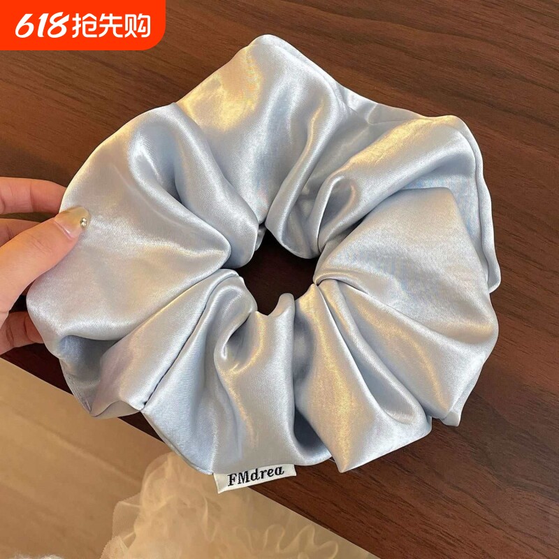 夏款光泽感缎面大肠发圈慵懒风高级头绳2026新款扎头发皮筋发饰