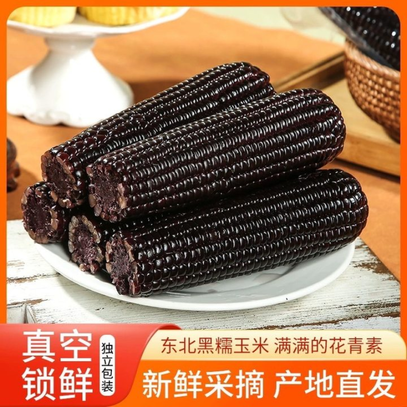 2025年东北玉米粘苞米黑糯玉米新鲜真空包装甜玉米低脂玉米鲜甜