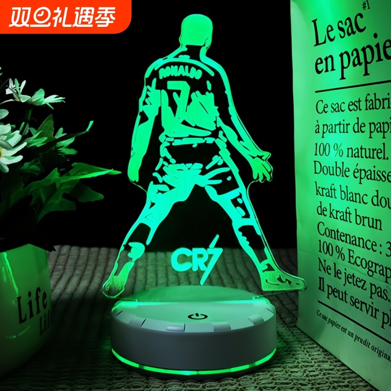 足球系列摆件小夜灯c罗梅西网红手办周边生日礼物纪念送男友男生
