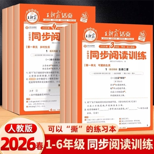 2026新王朝霞活页同步阅读理解专项训练字帖小学语文一年级二年级三四五六年级下册教材人教版每日一练句式计算课内课本重点6年级