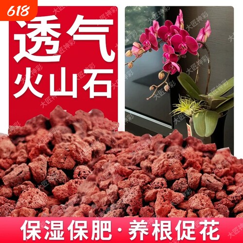 火山石养花蝴蝶兰花专用小颗粒多肉铺面石子鱼缸造景底部砂石苔藓