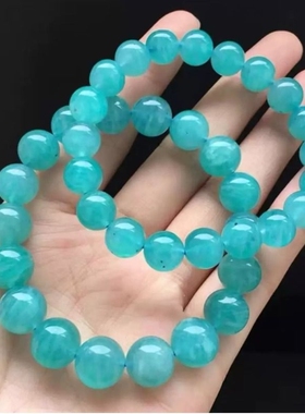 天然天河石水晶手链女蓝绿色