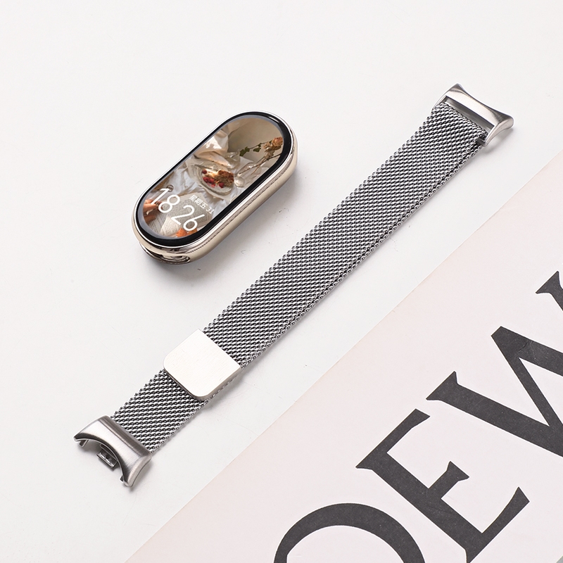 适用于小米手环10表带9米兰尼斯金属磁吸8NFC版腕带新款Xiaomi智能运动手表band10/9陶瓷高级男女士替换带夏