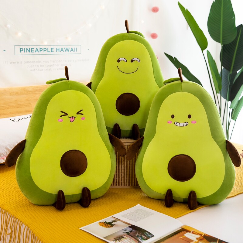 可爱超软大号牛油果玩偶毛绒玩具沙发摆件抱枕布娃娃公仔可拆洗