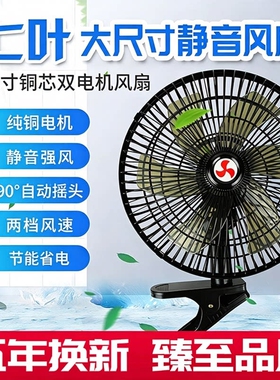 车载风扇24V大货车强力制冷大功率12v汽车双头车内超静音电风扇