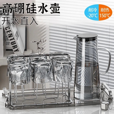 冷水壶杯子套装防爆耐高温