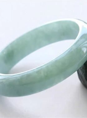 正品浅绿翠色A货手镯女真玉石镯子国风送女友妈妈礼物贵州翠镯子