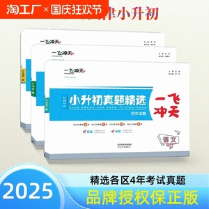 现货2025版一飞冲天小升初真题精选 语文数学英语共3册任选2020-2023三年各区试题天津各区升学考试六升七试卷小学毕业升学总复习