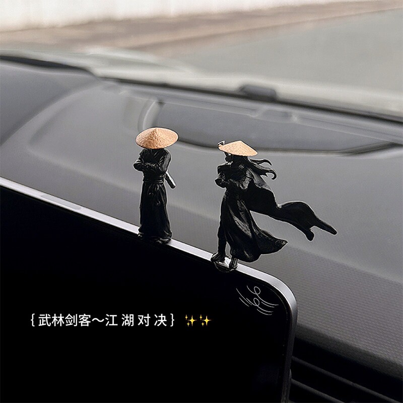 武林剑客车内饰品摆件汽车装饰男网红2026新款中控台高级车载好物