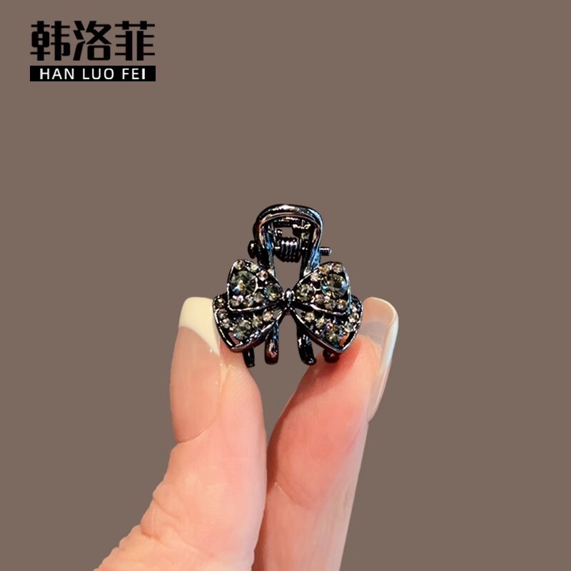 韩国东大门水钻黑色小抓夹发饰小号刘海夹前额碎发侧边夹女士发夹