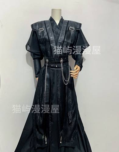 墨燃cos服古装黑色萧策安长庚顾昀万用黑水贺玄cosplay套装男女