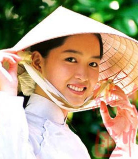 越南帽素色布艺纳边竹帽男女尖帽