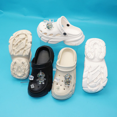 姿真鸟加厚底花园洞洞鞋女士包头凉拖鞋休闲沙滩夏天学生轻