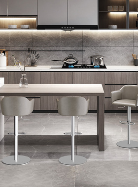 吧台椅子高脚凳子现代简约升降靠背家用轻奢北欧酒吧椅中岛台760