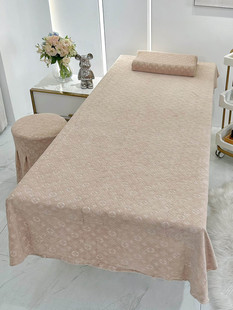 美容床单美容院专用加厚美体高档SPA会所理疗推拿按摩大毛巾带洞