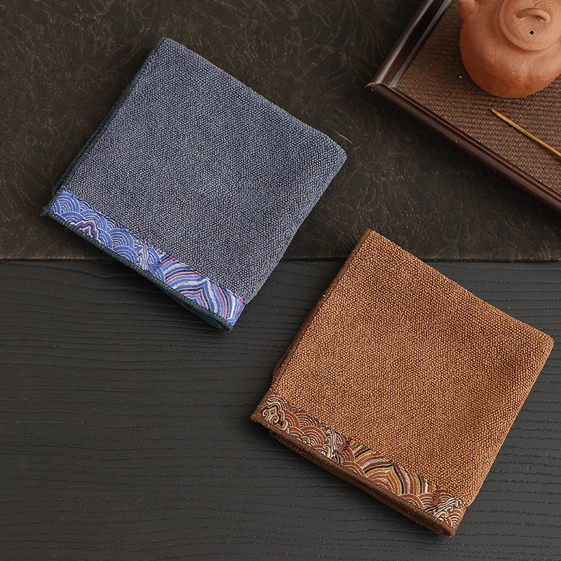 茶巾桌布加厚吸水高档茶桌泡茶专用毛巾功夫茶具配件茶席茶盘配件