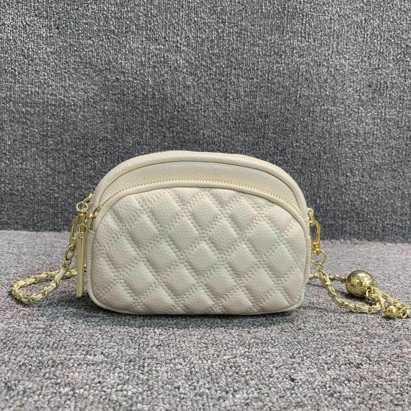 女包当季新品真皮女包韩版百搭头层牛皮链条女单肩甜美淑女小圆包