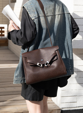 网红同款女包！！韩版气质百搭时尚头层植鞣牛皮女单肩锁扣凯利包