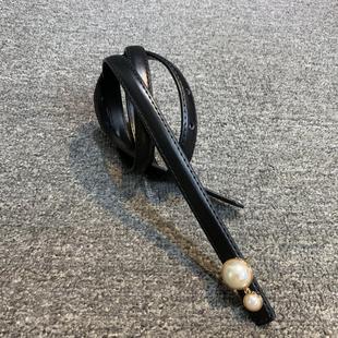 商场撤柜货真皮女士腰带韩版 腰带牛皮针扣 百搭珍珠扣搭配连衣裙裤