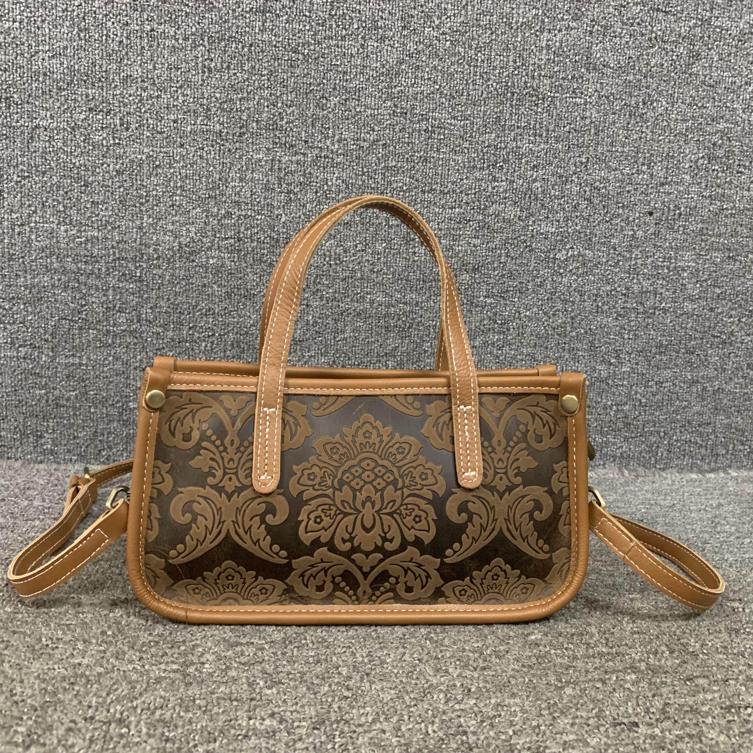 复古疯马牛皮~~真皮女包韩版百搭时尚头层牛皮印花手提单肩小方包,箱包皮具/热销女包/男包,小方包,淘宝优惠券,粉丝福利购,淘宝优惠卷