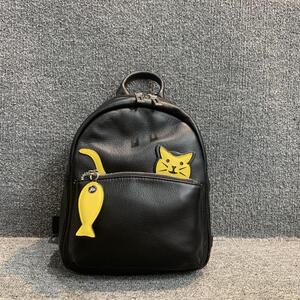 梦嘉丽头层牛皮双肩背包百搭
