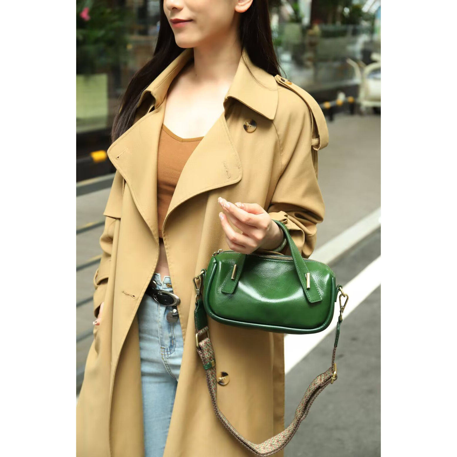 小众新品真皮女包韩版百搭时尚头层牛皮女手提单肩小枕头包潮小包