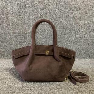 秋冬必买 复古绒面女手提单肩简约气质晚宴定型饺子包 正价200