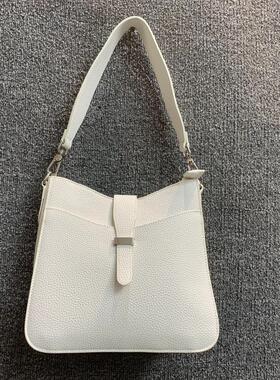 商场撤柜货真皮女包春夏百搭时尚白色牛皮女腋下单肩气质晚宴包