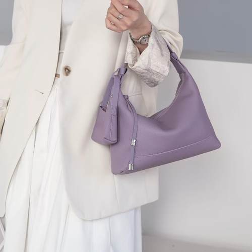 皮质软手感好头层togo牛皮饺子包