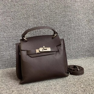 订单尾货 小众真皮女包头层牛皮女手提单肩锁扣凯利包 正价200