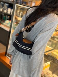 撞色百搭时尚手提牛仔布女包