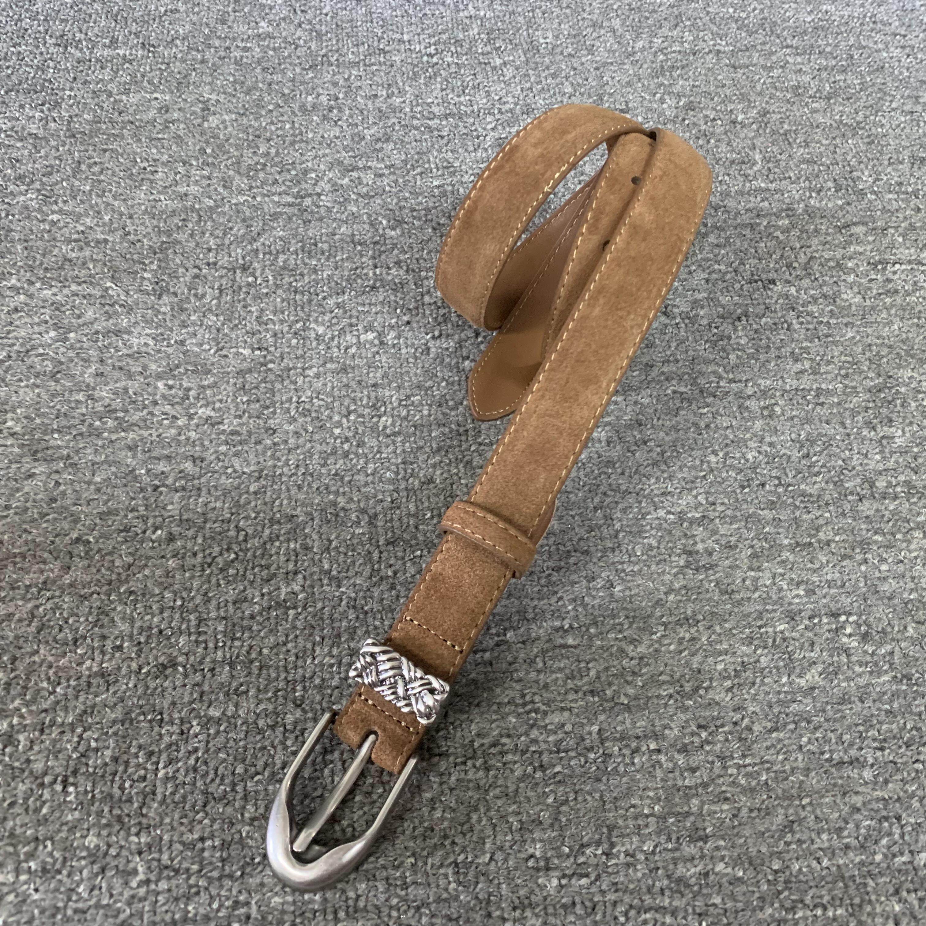 小众新品真皮女皮带韩版百搭时尚磨砂牛皮针扣搭配大衣连衣裙腰带
