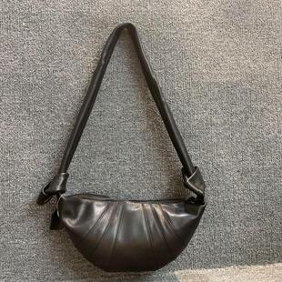 女包小众设计尾货处理真皮女包韩版 腋下单肩头层牛皮牛角包月牙包