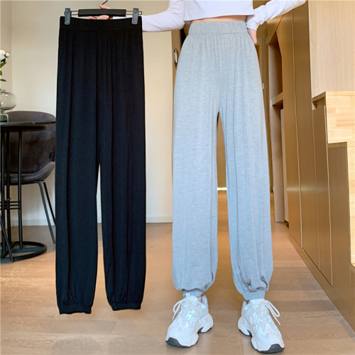 Grey sports pants women's ins loose and slim casual pants