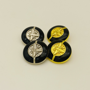 时尚D家拼色小蜜蜂制服西装扣子高端毛衣开衫大衣扣钮扣上衣纽扣