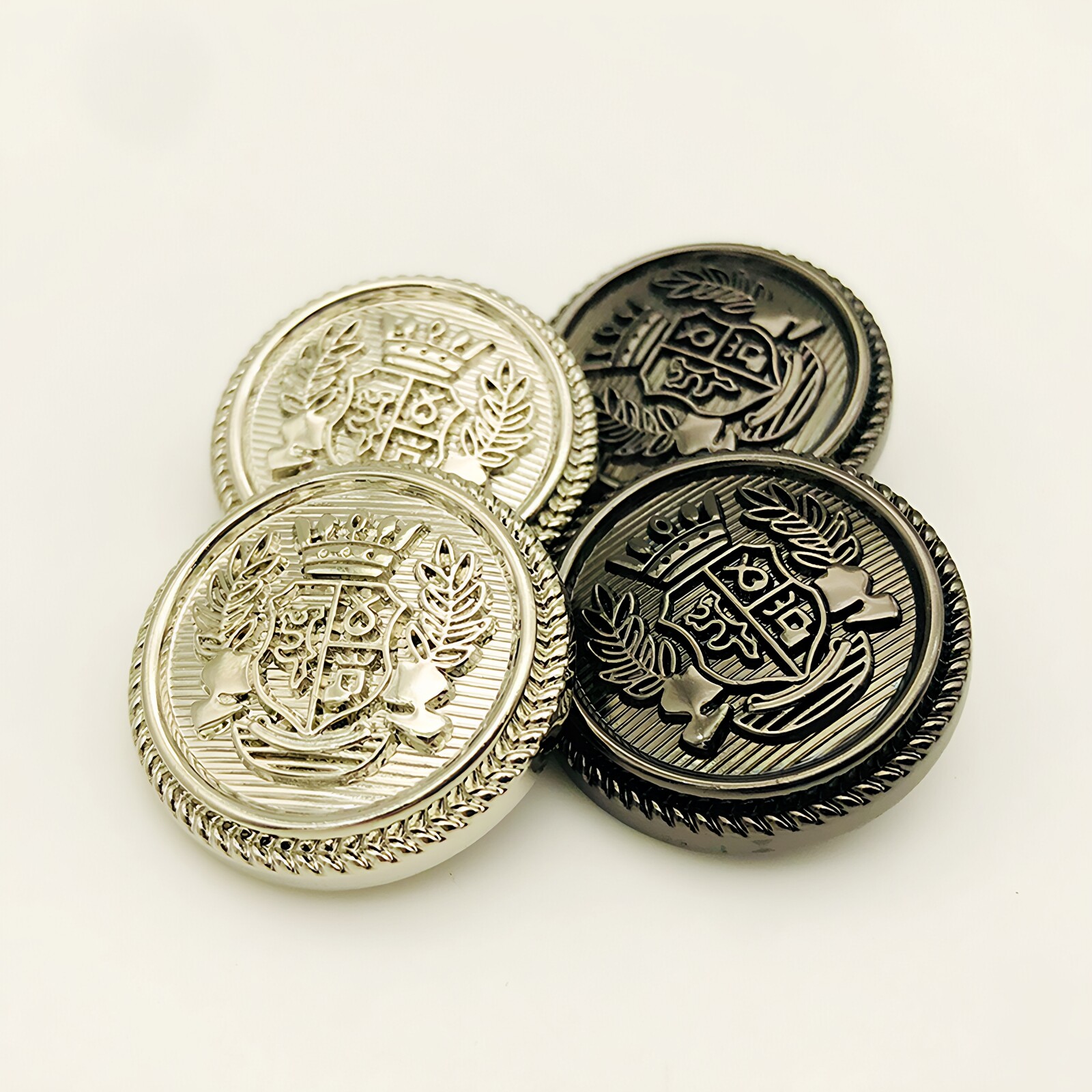 高端银色大衣纽扣英伦风西装扣毛衣开衫风衣扣圆形金属钮扣扣子