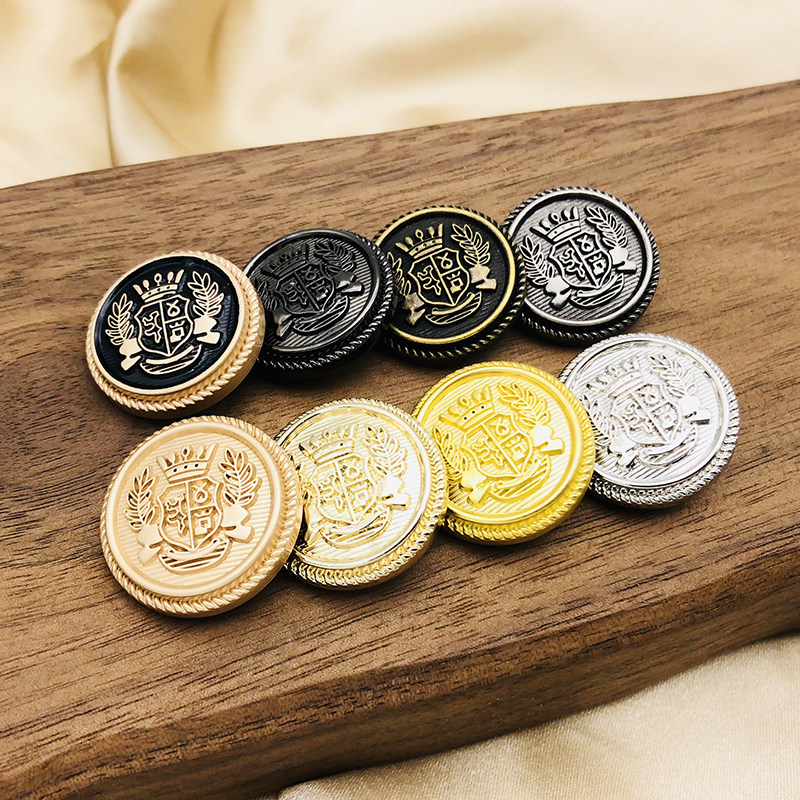 高档金属大衣扣子金色圆形西服纽扣西装袖扣衣服外套风衣钮扣百搭,居家布艺,纽扣,淘宝优惠券,粉丝福利购,淘宝优惠卷