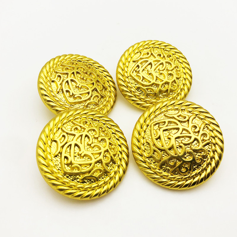 金色圆形扣子高档男女西装大衣钮扣外套衣服西服扣女装百搭纽扣