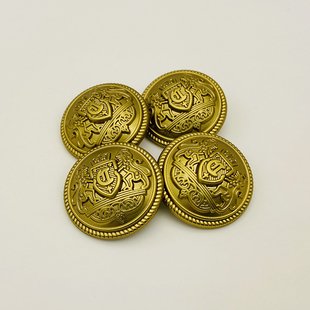 时尚 毛衣开衫 钮扣 纽扣西装 高档金属羊绒大衣扣子金色外套上衣服装