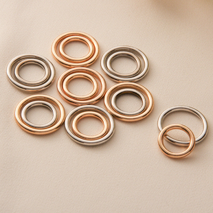 贝贝五金圆形扣箱包配件O字扣手提包带金属扣大风衣腰带调节钮扣