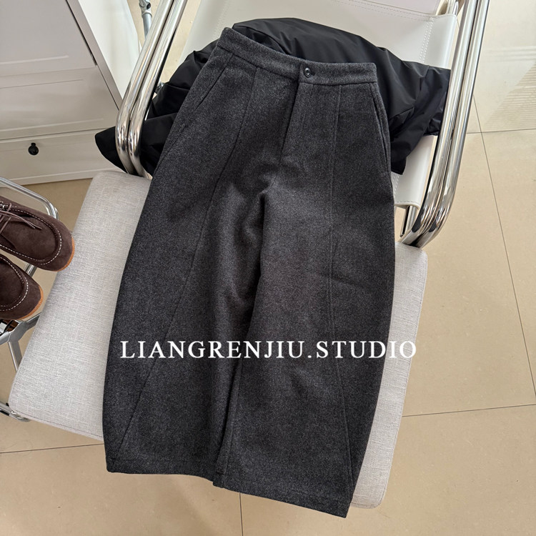 八分裤。公司货剩。毛呢宽松高腰秋冬休闲裤3630MR,女装/女士精品,休闲裤,淘宝优惠券,粉丝福利购,淘宝优惠卷