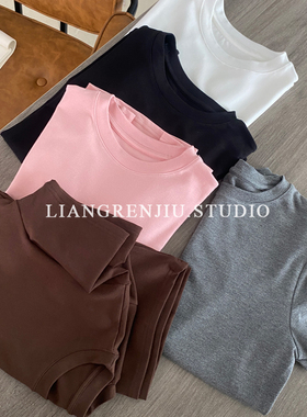 优质好货。时装型。韩版。圆领夏季短袖基础款T恤2501B1R